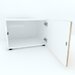 Armonia Comoda alba cu o usa cu sistem "PUSH TO OPEN" front MDF Sonoma